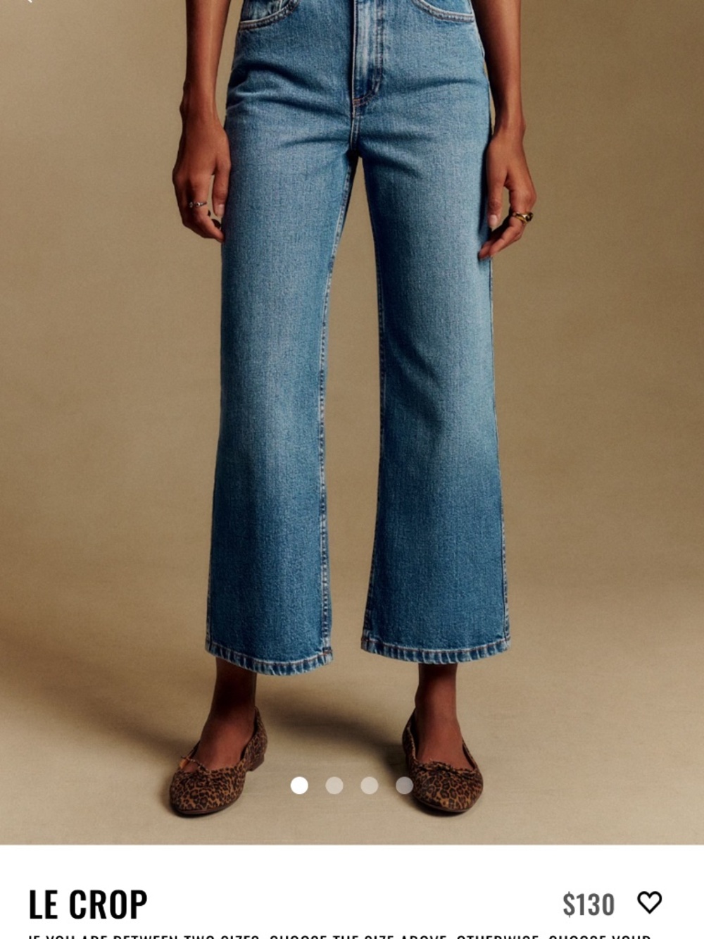 Sezane Le Crop Denim Blue - Size 4